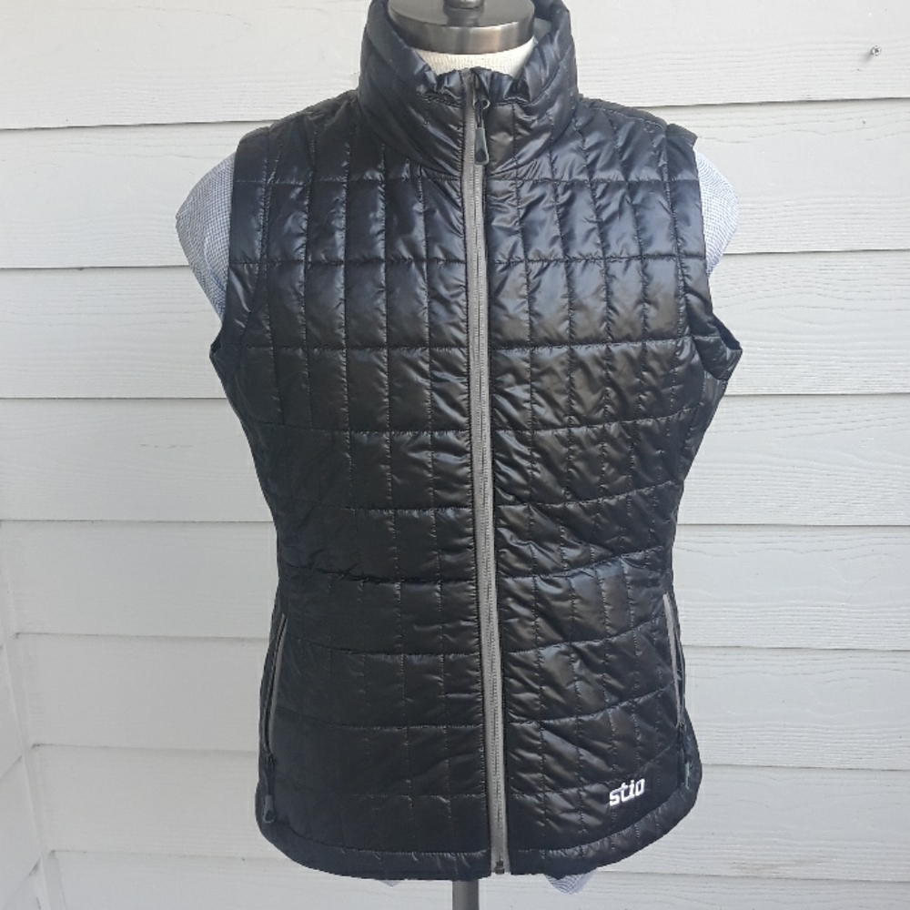 STIO Azura Black Insulated XL Full Zip Vest NEW